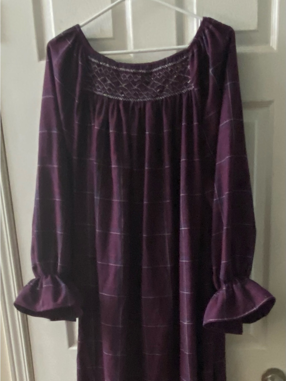 Smocked Flannel Nightgown